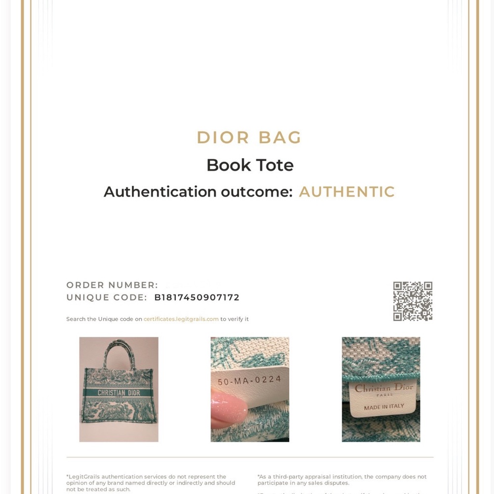 NEW 2024 Christian Dior Medium Jade Green Dioriviera Book Tote Handbag - Picture 11 of 11